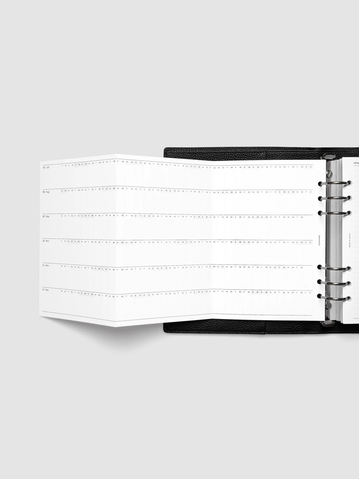 2027 Fold Out Planner Insert with Preprinted Holidays and a Trifold Layout for Annual Date Planning