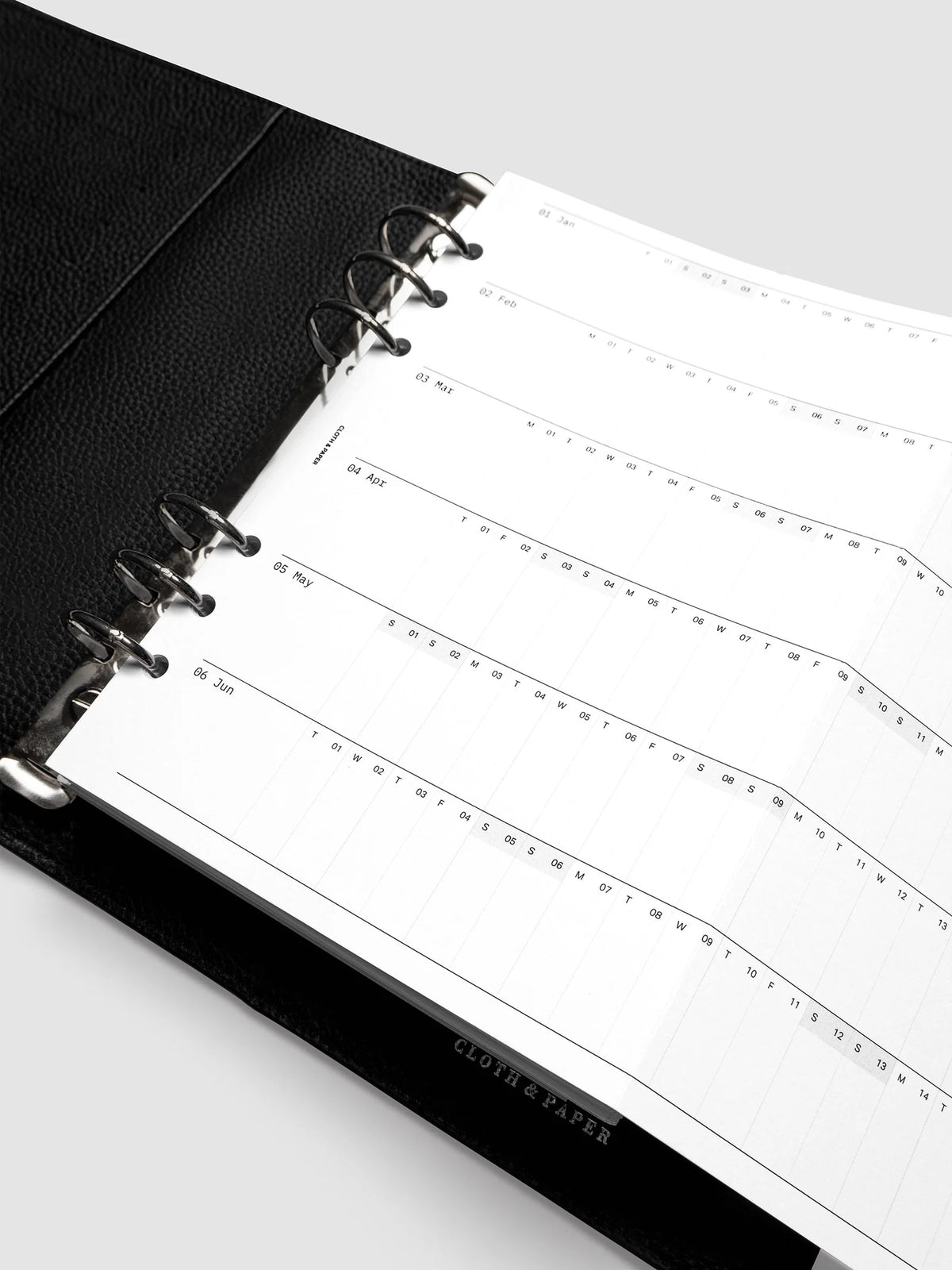 2027 Fold Out Planner Insert with Preprinted Holidays and a Trifold Layout for Annual Date Planning