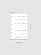 2027 Fold Out Planner Insert with Preprinted Holidays and a Trifold Layout for Annual Date Planning — Pocket