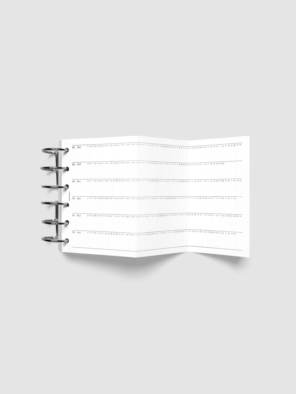 2027 Fold Out Planner Insert with Preprinted Holidays and a Trifold Layout for Annual Date Planning