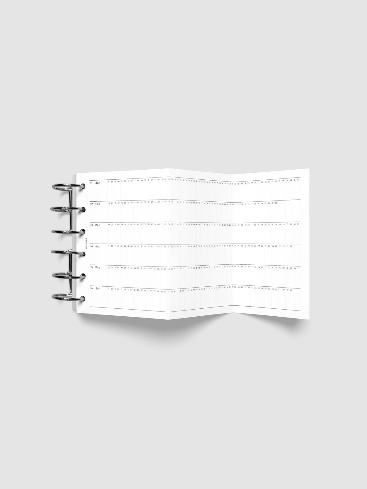 2027 Fold Out Planner Insert with Preprinted Holidays and a Trifold Layout for Annual Date Planning