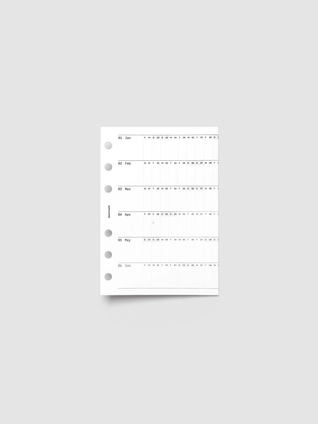 2027 Fold Out Planner Insert with Preprinted Holidays and a Trifold Layout for Annual Date Planning