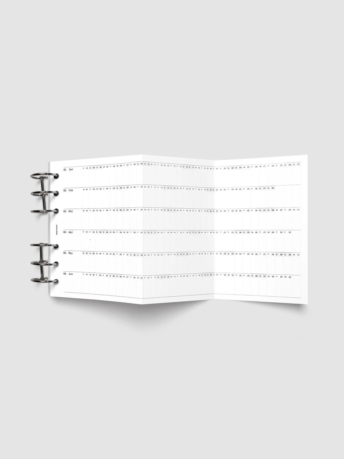 2027 Fold Out Planner Insert with Preprinted Holidays and a Trifold Layout for Annual Date Planning