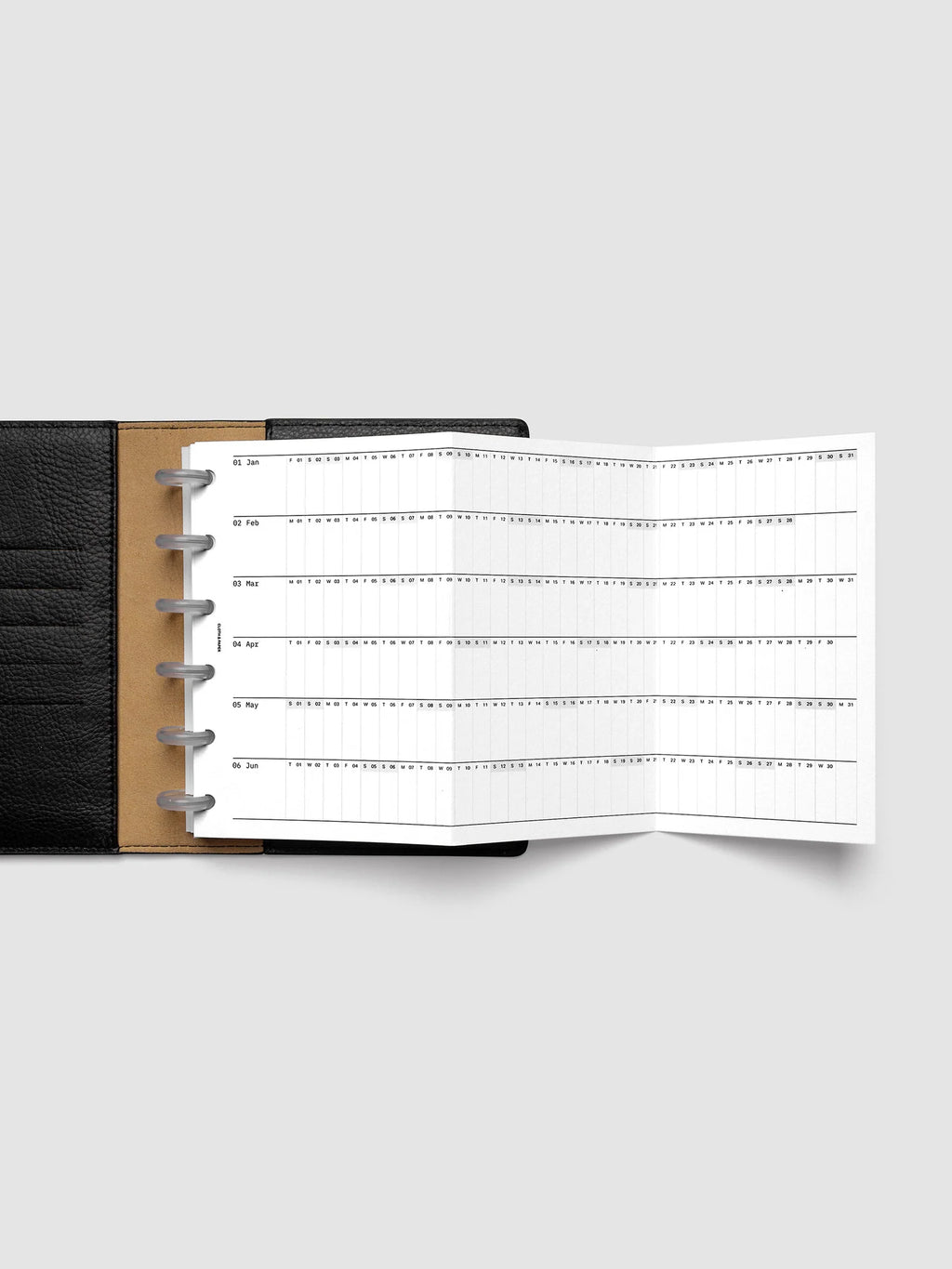 2027 Fold Out Planner Insert with Preprinted Holidays and a Trifold Layout for Annual Date Planning