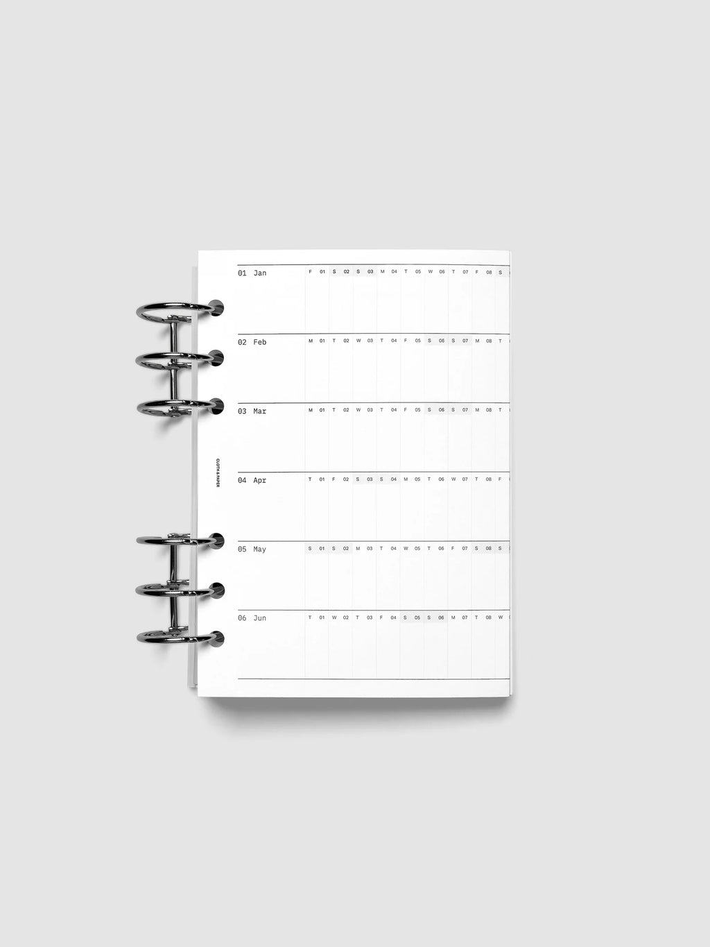 2027 Fold Out Planner Insert with Preprinted Holidays and a Trifold Layout for Annual Date Planning