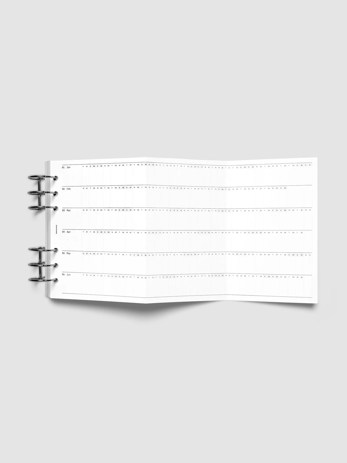 2027 Fold Out Planner Insert with Preprinted Holidays and a Trifold Layout for Annual Date Planning