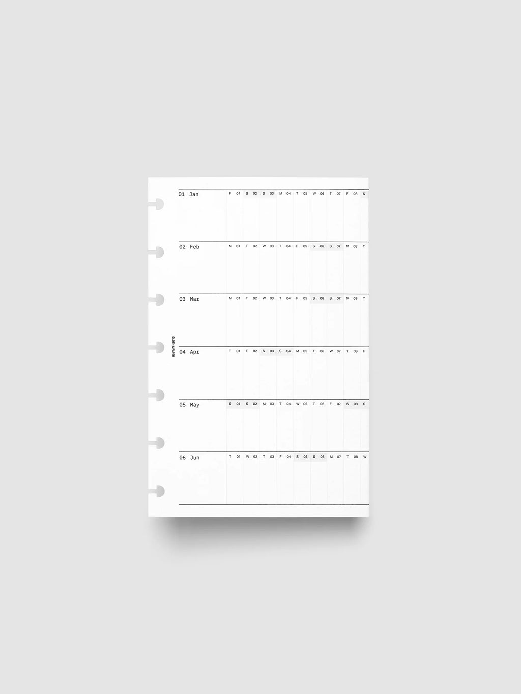 2027 Fold Out Planner Insert with Preprinted Holidays and a Trifold Layout for Annual Date Planning