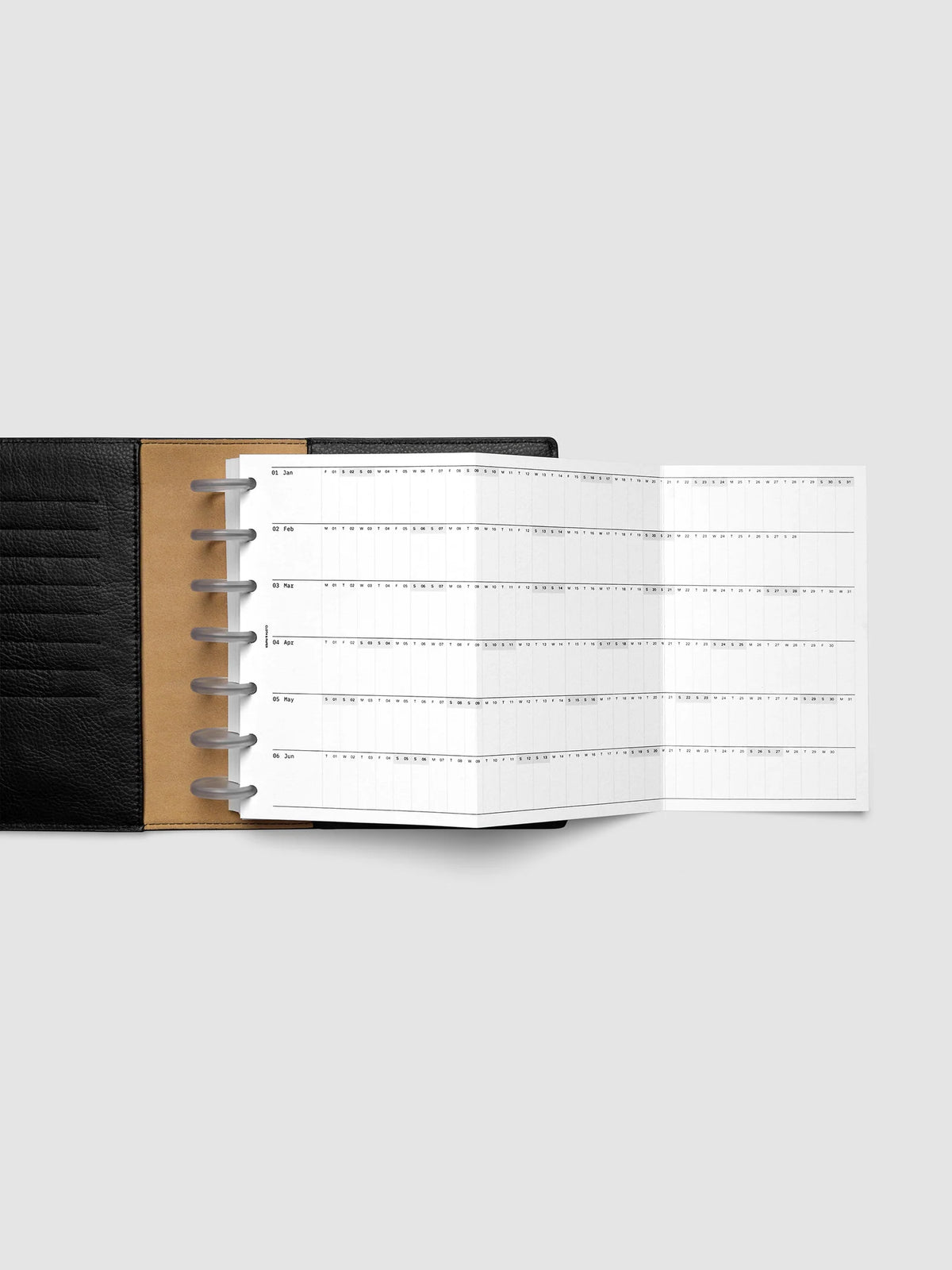 2027 Fold Out Planner Insert with Preprinted Holidays and a Trifold Layout for Annual Date Planning