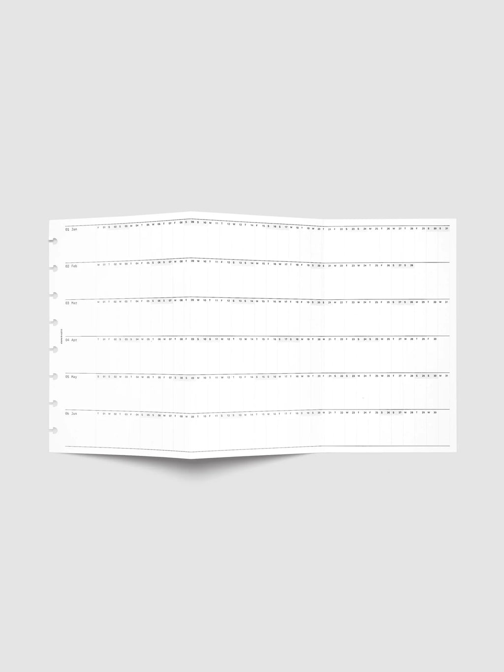 2027 Fold Out Planner Insert with Preprinted Holidays and a Trifold Layout for Annual Date Planning