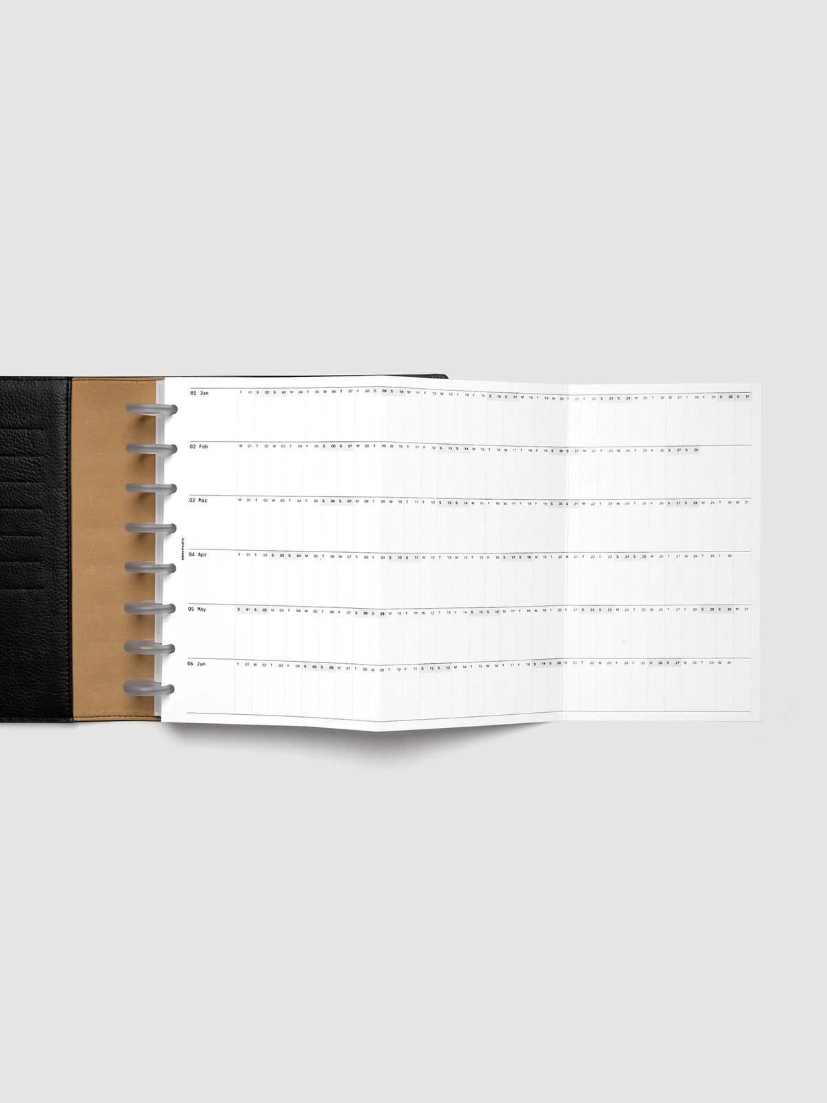 2027 Fold Out Planner Insert with Preprinted Holidays and a Trifold Layout for Annual Date Planning