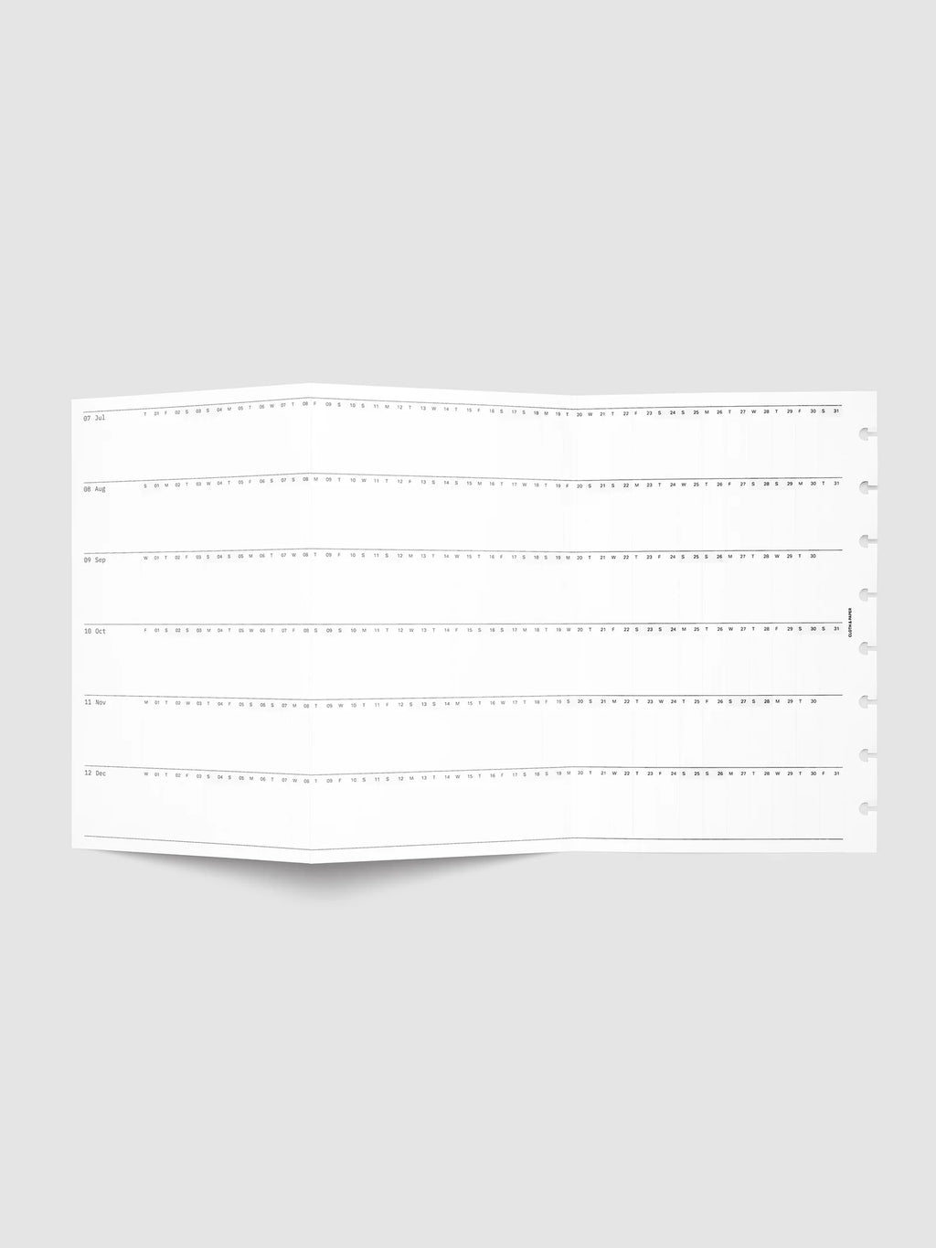 2027 Fold Out Planner Insert with Preprinted Holidays and a Trifold Layout for Annual Date Planning