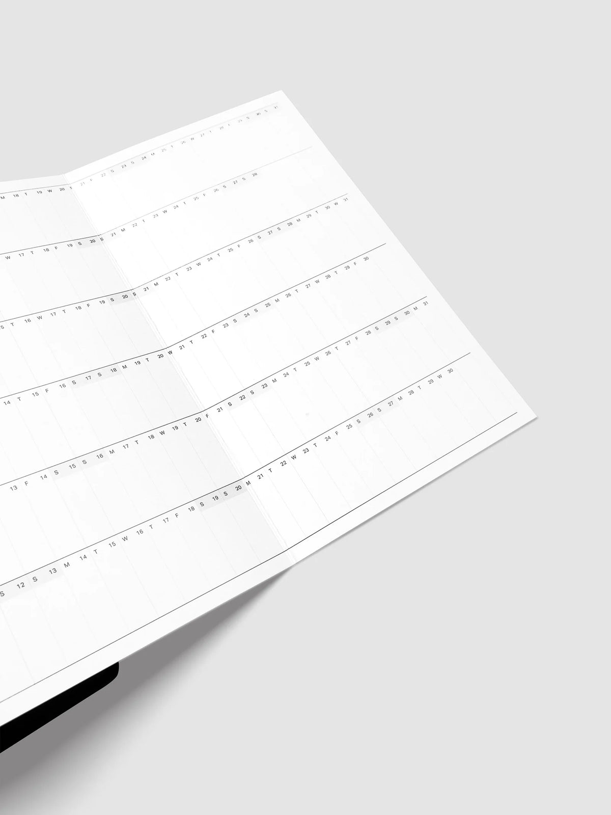 2027 Fold Out Planner Insert with Preprinted Holidays and a Trifold Layout for Annual Date Planning