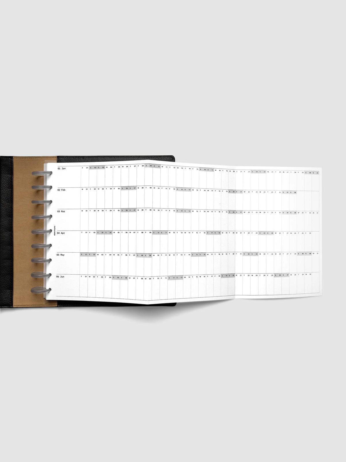 2027 Fold Out Planner Insert with Preprinted Holidays and a Trifold Layout for Annual Date Planning