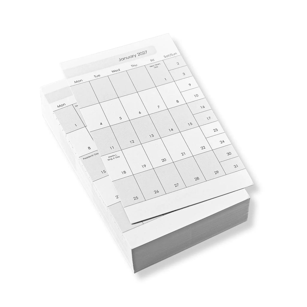 2027 Weekly and Monthly 3 x 5 Calendar Cards, Portable Planning Set for Pocket Briefcases and Busy Schedules