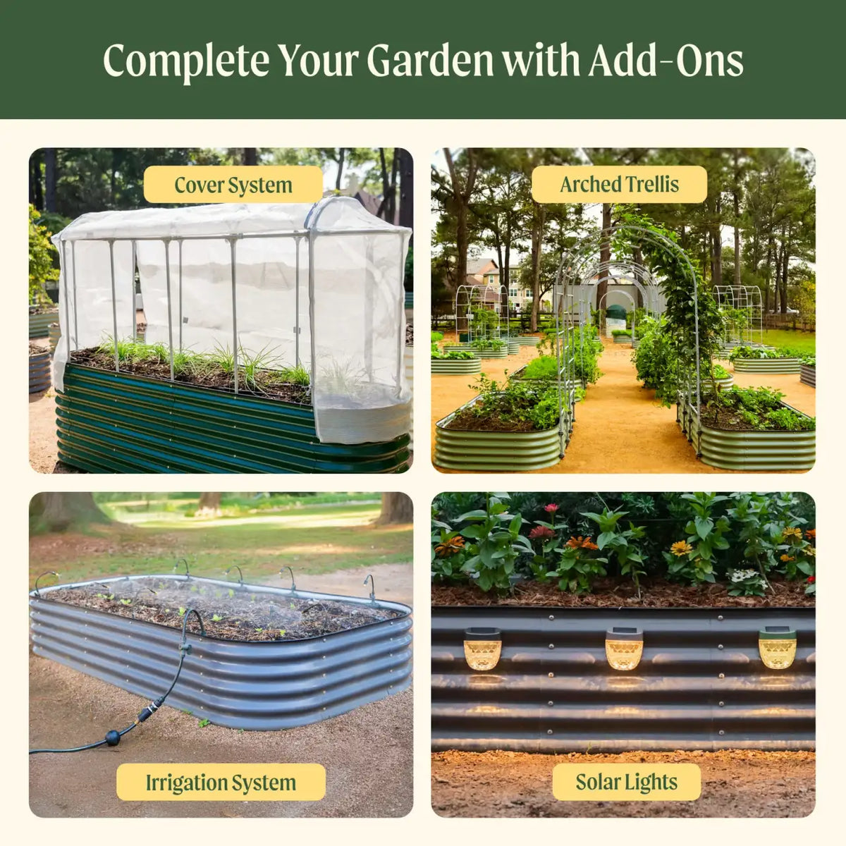 26-Inch Tall Raised Garden Bed Kit in Modular Metal