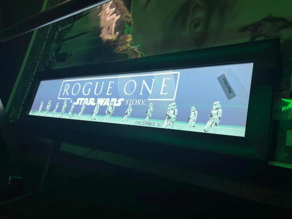 27x40 LED Poster Frame with 6000K Illumination, Snap-Open Borders and Adjustable Brightness in Multiple Colors