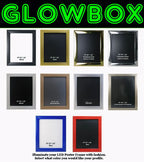 27x40 LED Poster Frame with 6000K Illumination, Snap-Open Borders and Adjustable Brightness in Multiple Colors