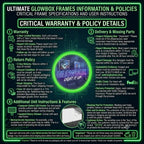 27x40 LED Poster Frame with 6000K Illumination, Snap-Open Borders and Adjustable Brightness in Multiple Colors