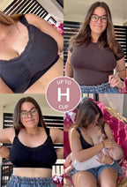 3-Pack Wire-Free Nursing Bras with Cushioned Wide Straps, Drop Cups, Floral Lace and Adjustable Support