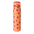 30oz Stainless Steel Water Bottle with Covered Straw, Locking Lid, Loop Handle and Soft Silicone Base
