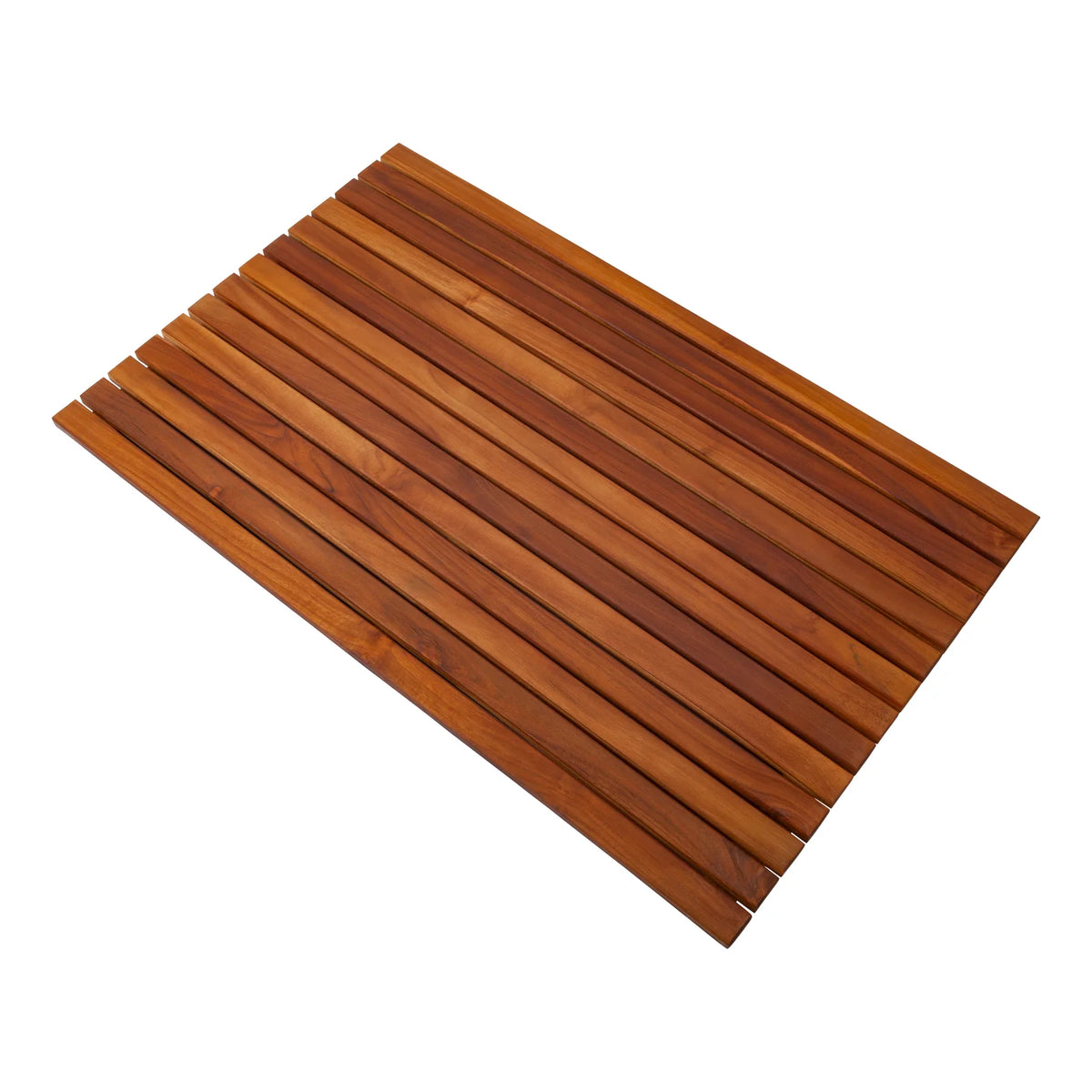 31.4 x 19.6 Inch Slatted Teak Shower and Bath Mat