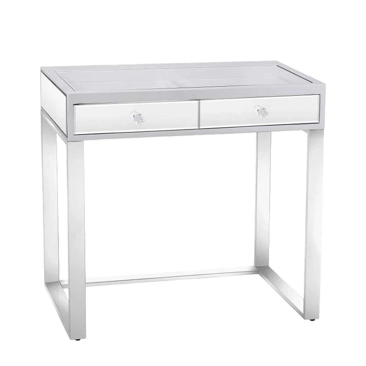 31.5-Inch Vanity Table, Silver Mirrored