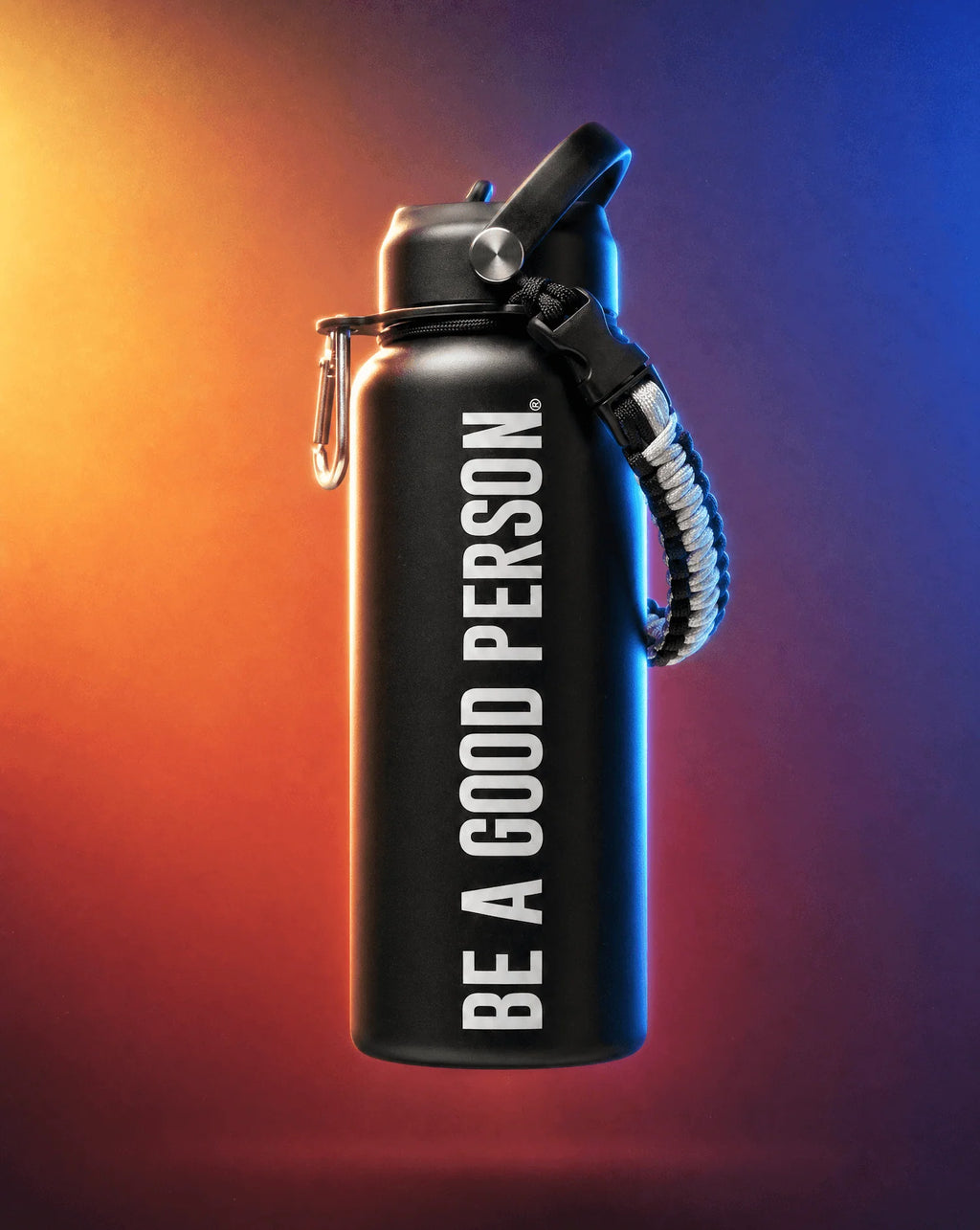 32oz Stainless Steel Water Bottle with Vacuum Insulation, Leak-Proof Lid and Detachable Paracord Hand-Strap