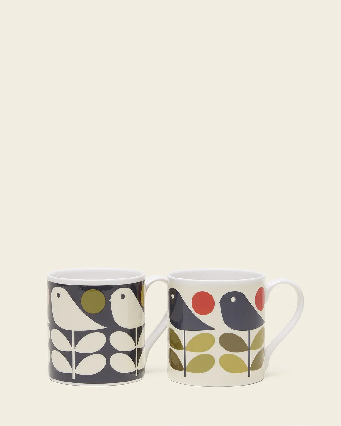 350ml Bone China Mug Set of 2 in Early Bird Robin Design