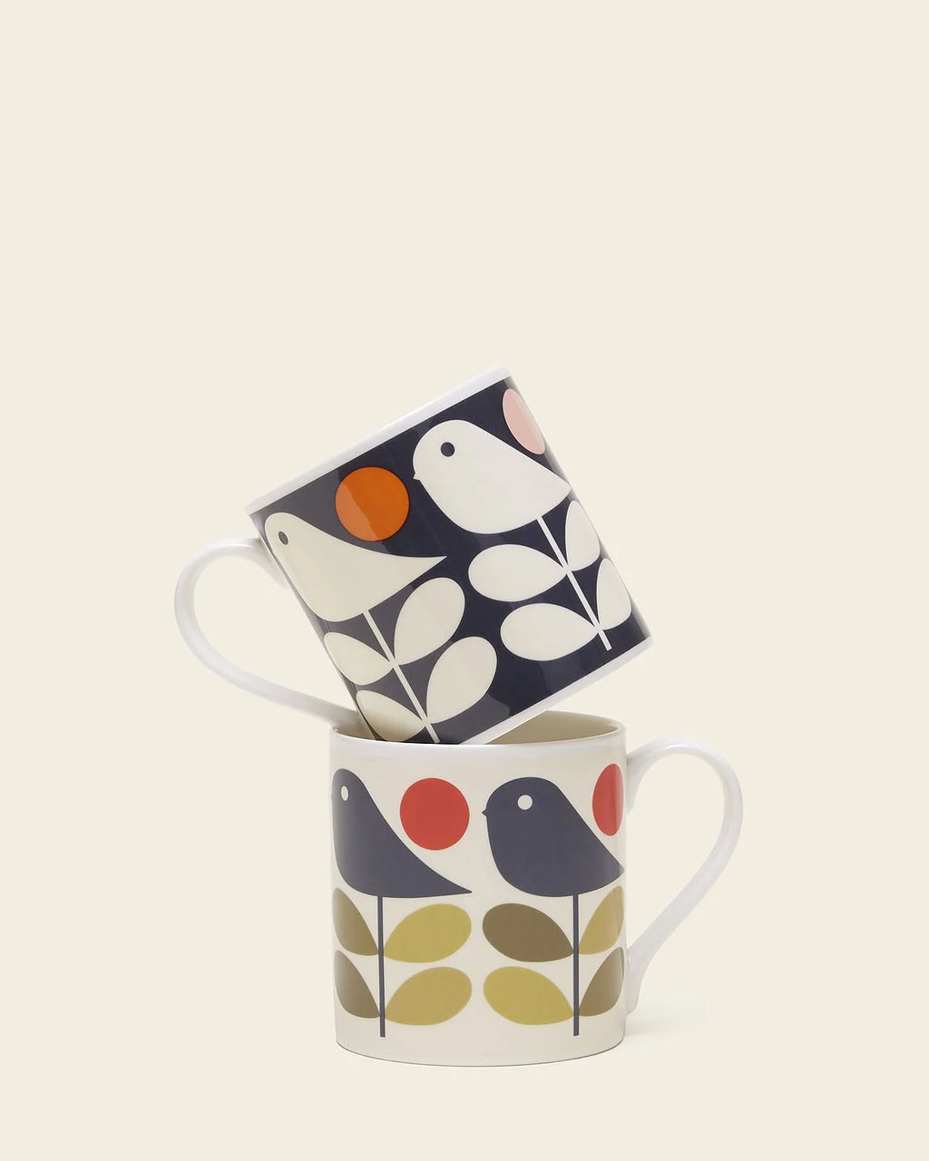 350ml Bone China Mug Set of 2 in Early Bird Robin Design
