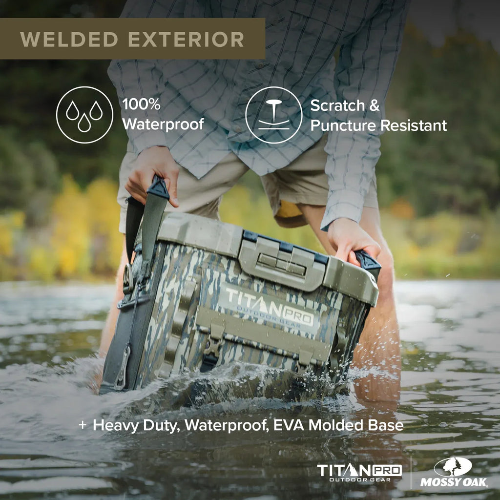 36 Can High Performance Welded Cooler with Leak Proof Seal, SmartShelf, Tie Down Slots and Adjustable Carry Strap
