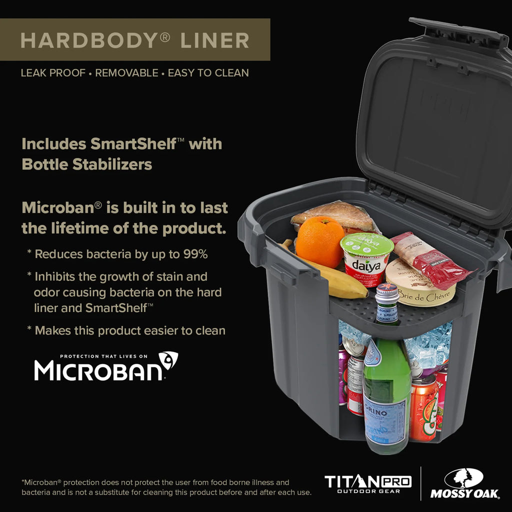 36 Can High Performance Welded Cooler with Leak Proof Seal, SmartShelf, Tie Down Slots and Adjustable Carry Strap