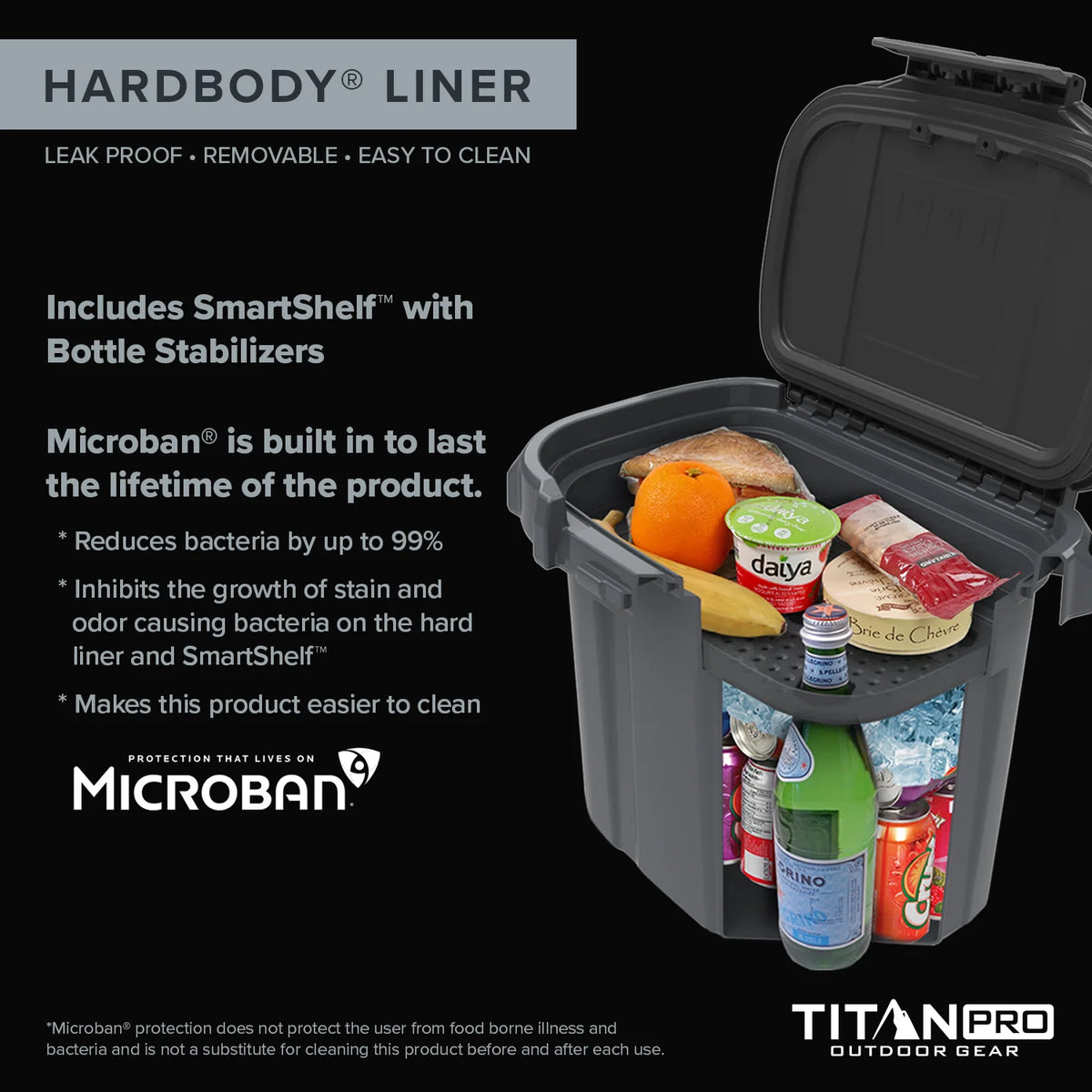 36 Can High Performance Welded Cooler with Leak Proof Seal, SmartShelf, Tie Down Slots and Adjustable Carry Strap