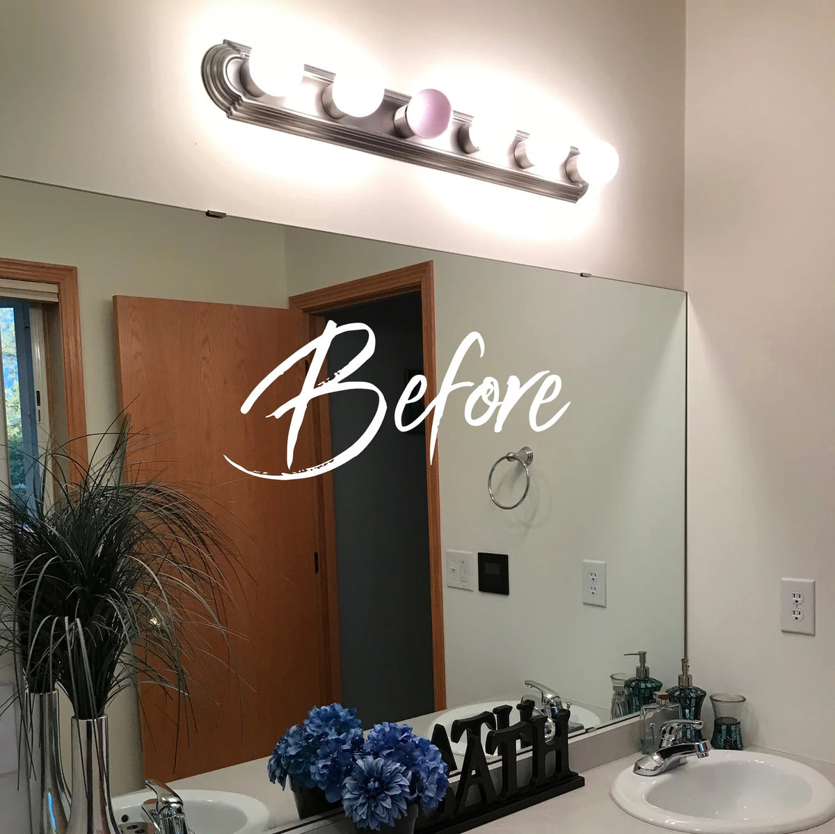 36-Inch Linen Bathroom Light Shade Cover with Adjustable Brackets for Hollywood Vanity Fixtures