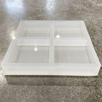 4-Cavity Square Silicone Coaster Mold for Resin and Wood Projects, 4x4x1-Inch Pockets with Polished Interiors