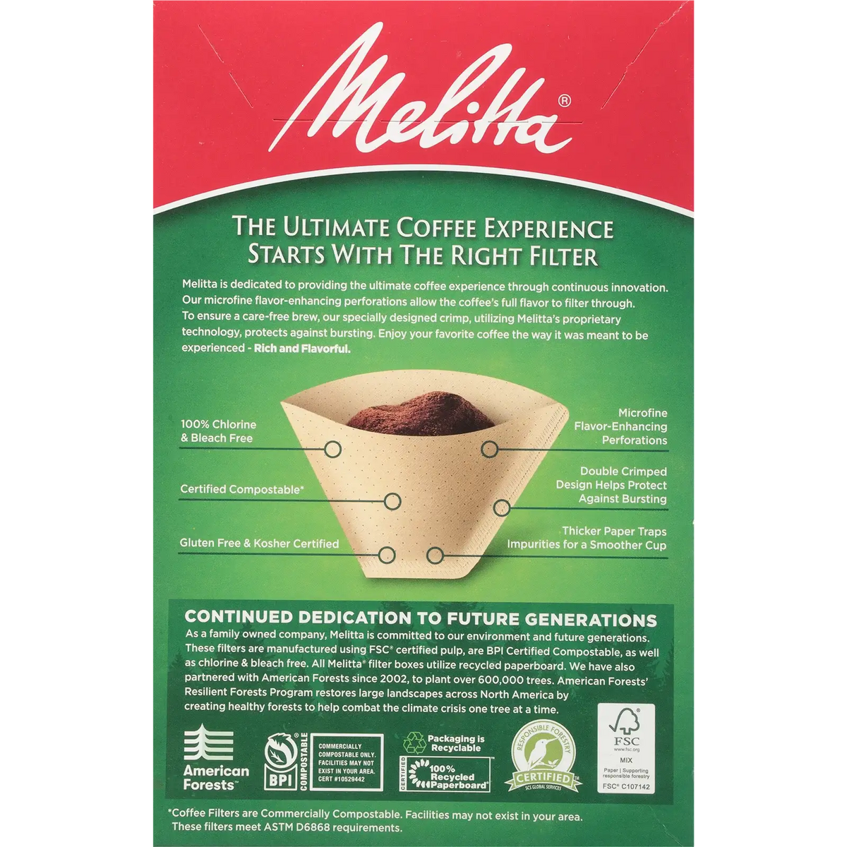 #4 Cone Coffee Filters in Natural Brown Paper