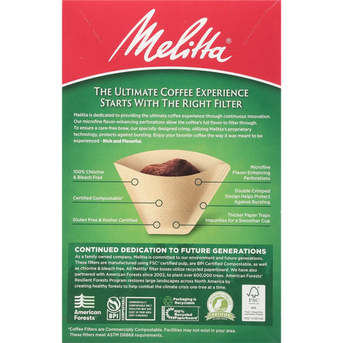 #4 Cone Coffee Filters in Natural Brown Paper