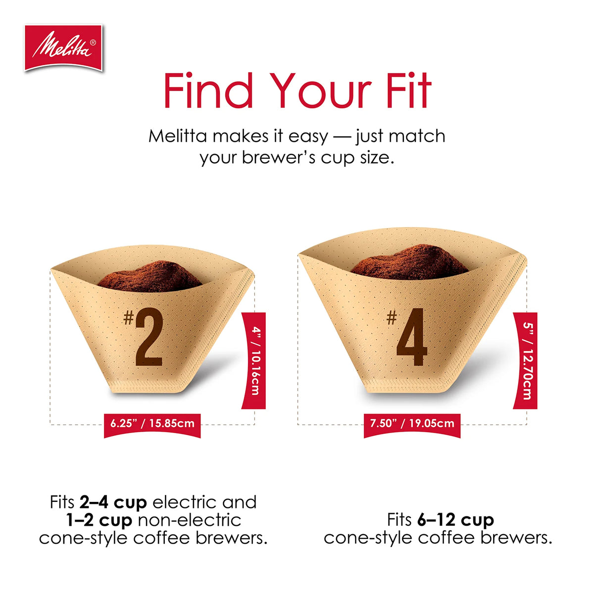 #4 Cone Coffee Filters in Natural Brown Paper