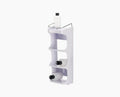 4-Tier White Shower Shelf