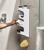 4-Tier White Shower Shelf