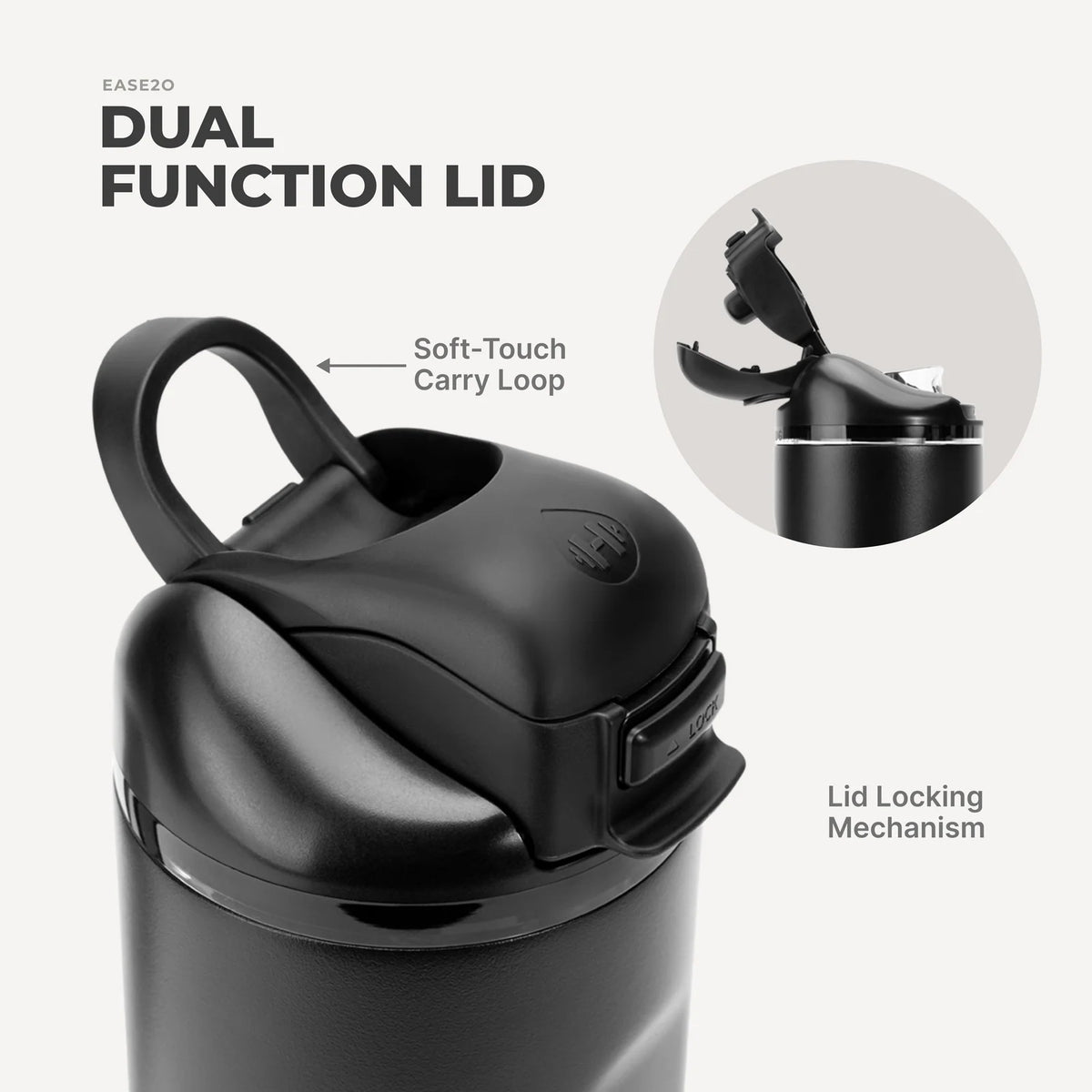 40 oz Water Bottle in Black