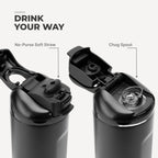 40 oz Water Bottle in Black