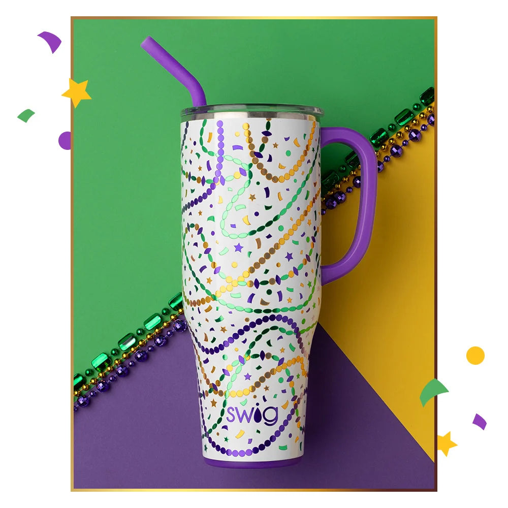 40oz Insulated Mega Mug with Handle, Straw and Silicone Flexi-Tip for Cold or Hot Drinks · 40oz capacity