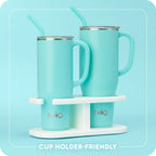 40oz Insulated Mega Mug with Handle, Straw and Silicone Flexi-Tip for Cold or Hot Drinks · 40oz capacity