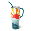 40oz Insulated Mega Mug with Handle, Straw and Sunset Print for Cold or Hot Drinks · 40oz capacity