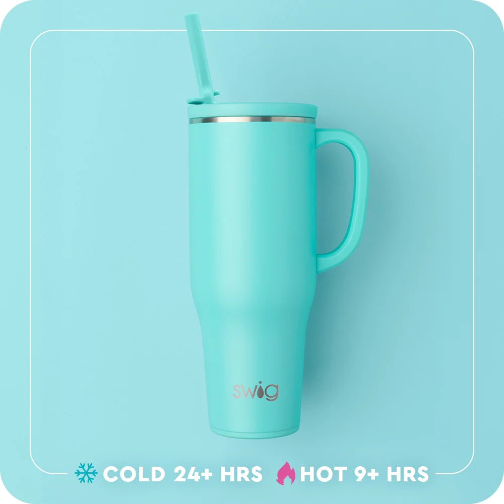 40oz Tumbler with Handle, Leakproof Flip + Sip Lid, Southwest Desert Print and Removable Straw