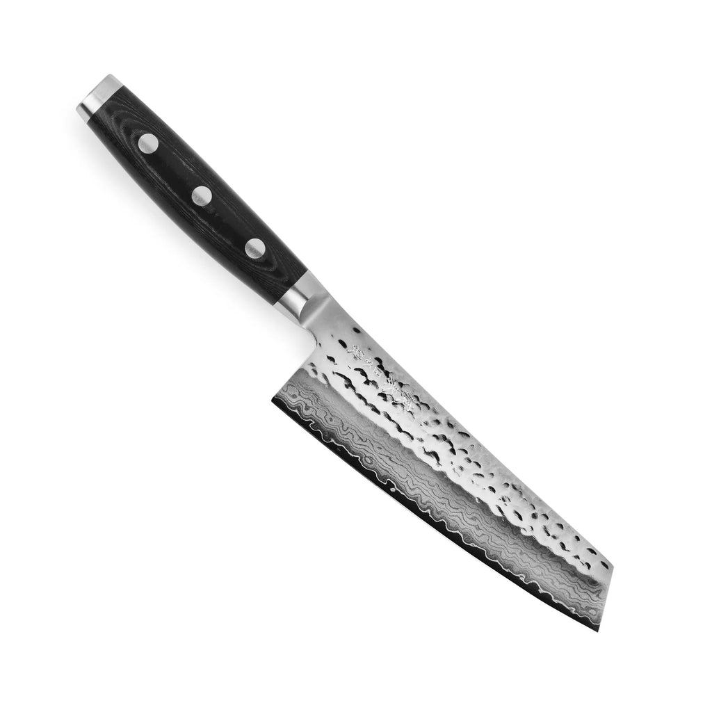 5.5-Inch Japanese Prep Knife with VG-10 Core, 37-Layer Damascus and Hammered Finish · 5.5-inch prep knife format