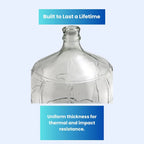5 Gallon Glass Water Jug for Home Dispensers, Reusable Lead-Free Container for Drinking Water and Fermentation