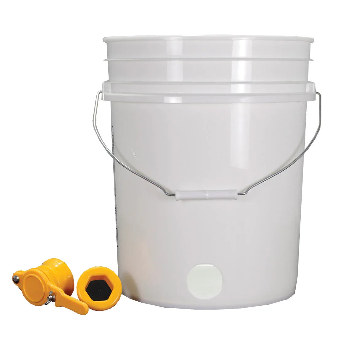 5 Gallon Honey Storage Bucket with Standard Honey Gate for Bottling and Easy Dispensing · 5-gallon capacity