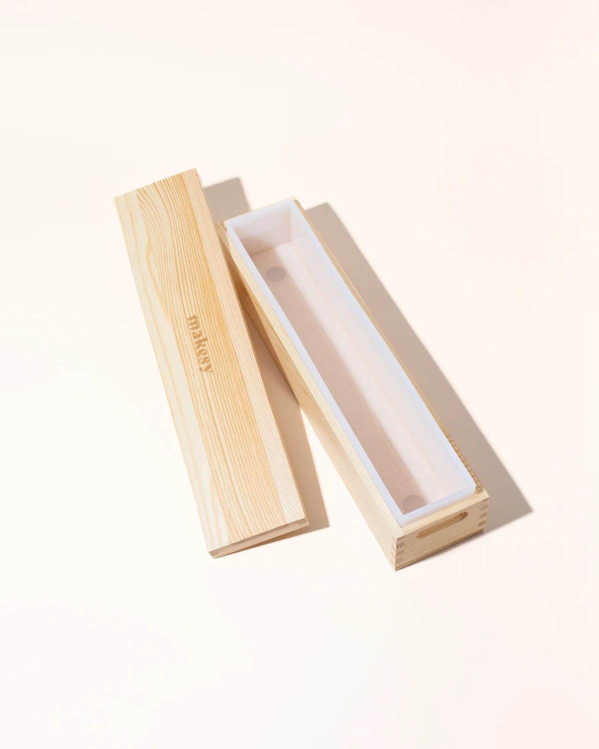 5 lb Wooden Soap Mold with Silicone Insert and 1 oz Cutting Notches for Precise Handmade Soap Bars