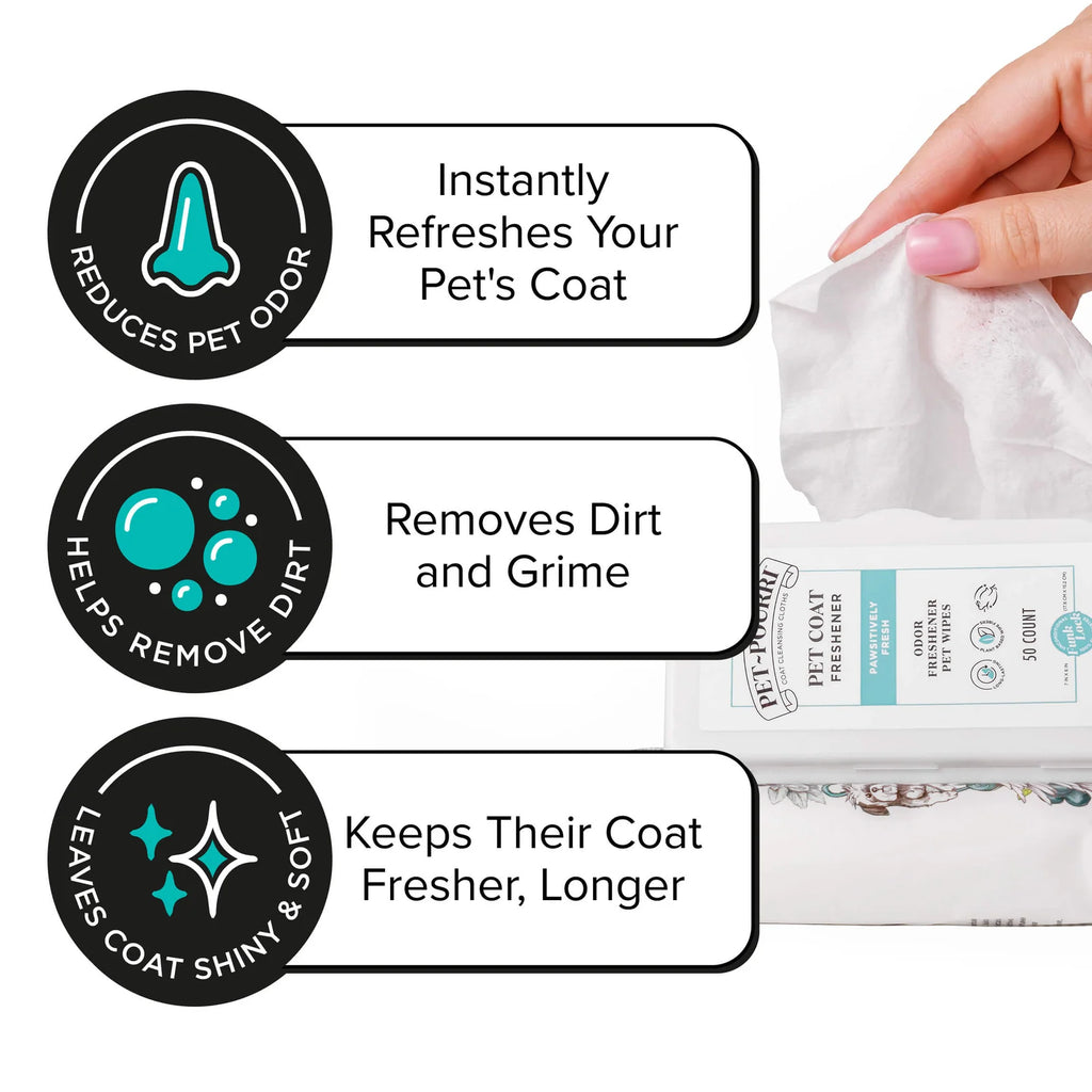 50-Count Deodorizing Pet Wipes